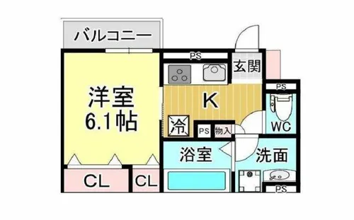 グリーンサイド野田【1階】の間取り