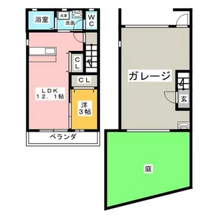 セントラルガレージ半田【2階】の間取り
