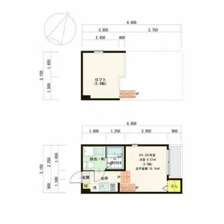ハーモニーテラス広住町【101号室】の間取り