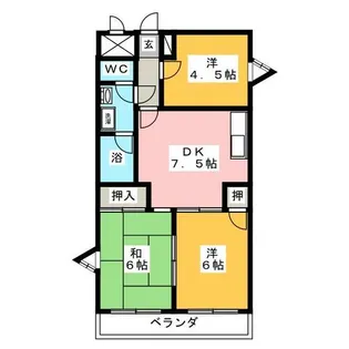 グランドパリス【3階】の間取り