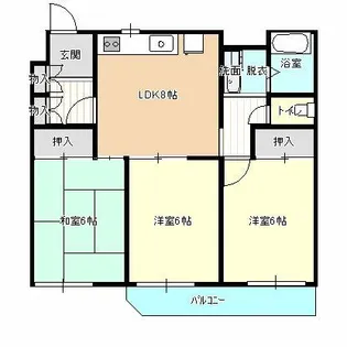 グランドハイツⅡ【506号室】の間取り
