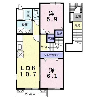アルドール【2階】の間取り