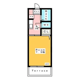 ベルテ丸山【1階】の間取り