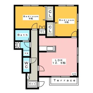 メゾン栄【1階】の間取り