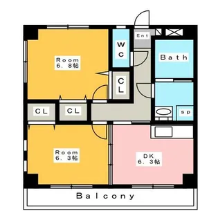 モンシェリー【1階】の間取り