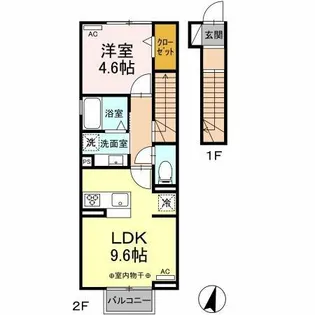 愛知県清須市春日野方【アパート】の間取り