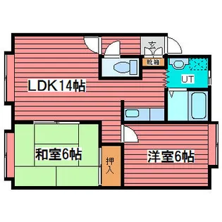 福住パークサイドマンション【3階】の間取り
