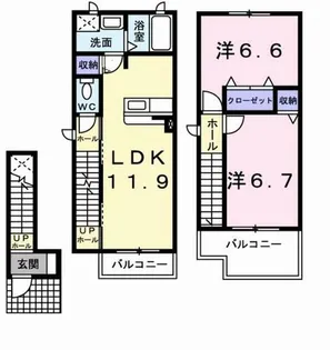 ユニメゾンH・M・2【2階】の間取り
