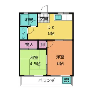 コーポ山半【2階】の間取り