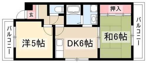 キャッスルミニ松園【1階】の間取り
