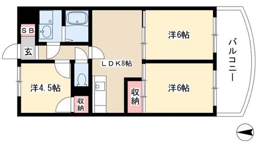 メゾン浪打【410号室】の間取り