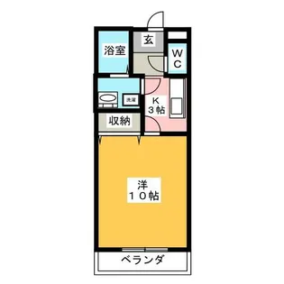 1Kの間取り画像
