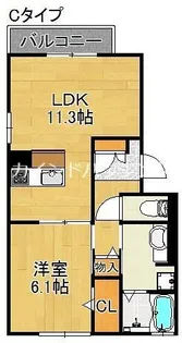 ブルーフローラ【3階】の間取り