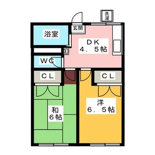 シャトレ住吉【1階】の間取り