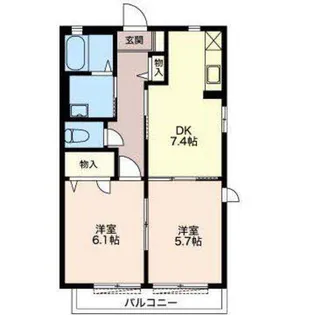 ディアコート【2階】の間取り