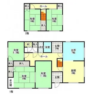 北海道網走市緑町【一戸建】の間取り
