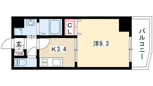 ル・シャンパーニュ【9階】の間取り