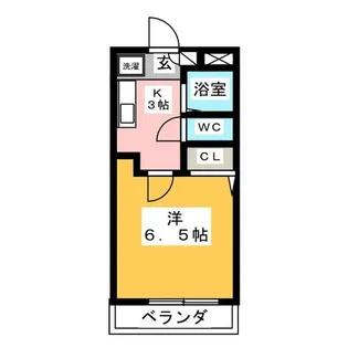 スペーシア追進 B【3階】の間取り