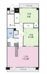 Un Belle富士見【5階】の間取り