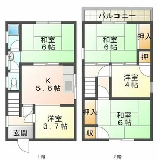 兵庫県神戸市垂水区東垂水2丁目【一戸建】の間取り