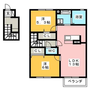 グレイスコート【2階】の間取り