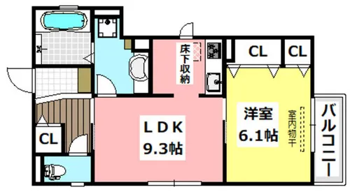 セジュール上穂積【1階】の間取り