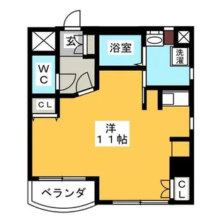 1Rの間取り画像