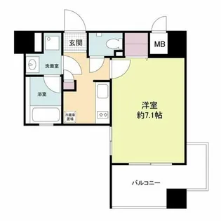 レジディア江戸堀【6階】の間取り