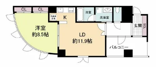 レジディア心斎橋ウエスト【5階】の間取り