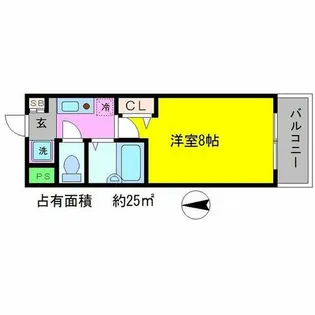 1Kの間取り画像