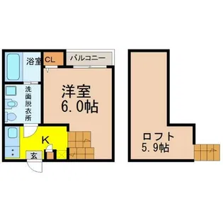 HUMMING LIFE新栄【2階】の間取り