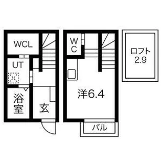 a l’aise高畑B【107号室】の間取り