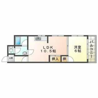 ハイツ城が山【4階】の間取り