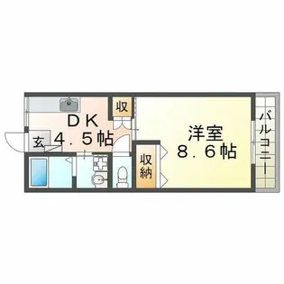 シティハイムマリンヒル【1階】の間取り