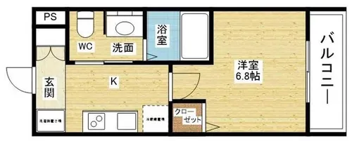 ノイヴェル小松【1階】の間取り