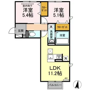 ルピナ尾倉【101号室】の間取り