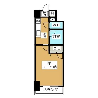 現代ハウス新栄【6階】の間取り