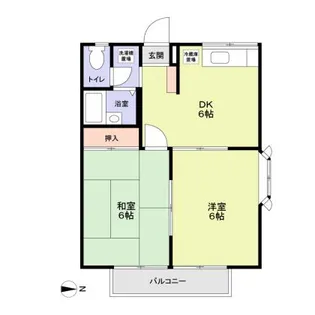 エステートピア築山二番館【2階】の間取り