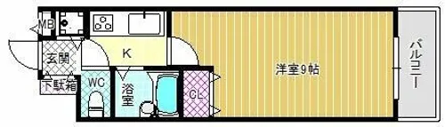 パテオ藤井寺【3階】の間取り
