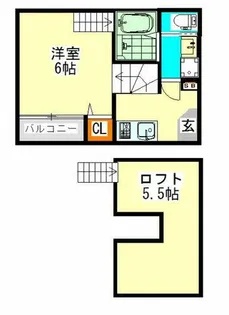ディープリバー【1階】の間取り