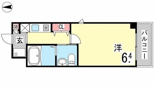 ラディウス森南【201号室】の間取り