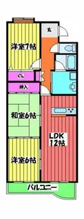 ヴェルナール東豊中【305号室】の間取り