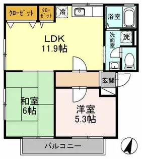 ブランミュール【2階】の間取り