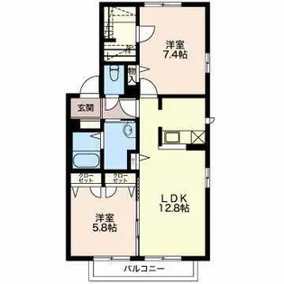 桃花ホームズ B棟【2階】の間取り