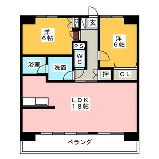 S-FORT上小田井【1102号室】の間取り