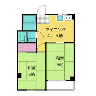 第一コーポ千代【201号室】の間取り