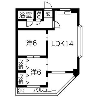 アートスクエア【2A号室】の間取り
