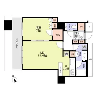 THE KITAHAMA 2904号室【0290号室】の間取り