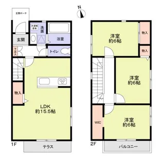 愛知県稲沢市重本3丁目【一戸建】の間取り