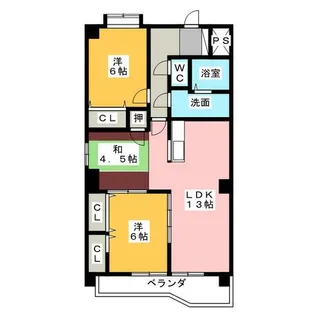 レジデンス栄光【3階】の間取り